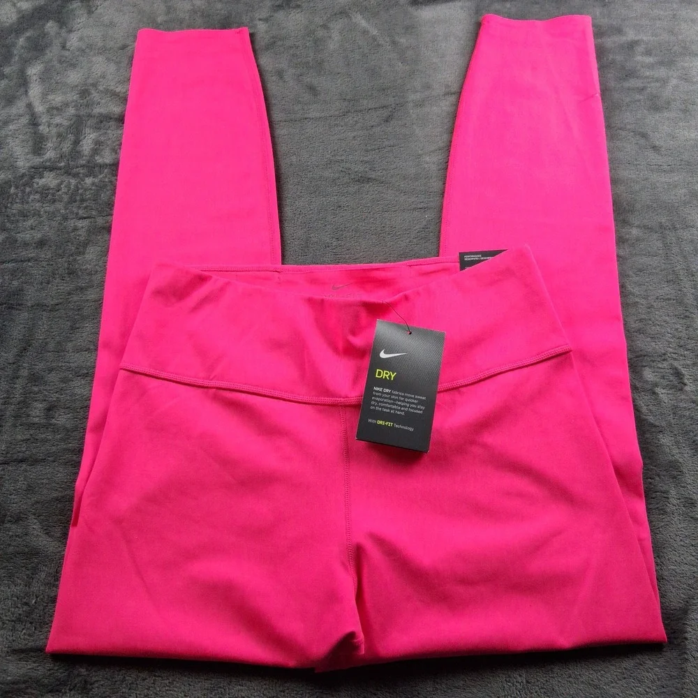 NWT Nike One Luxe Dri-FIT Leggings Womens Medium Pink High Rise Tight Fit 1695‎